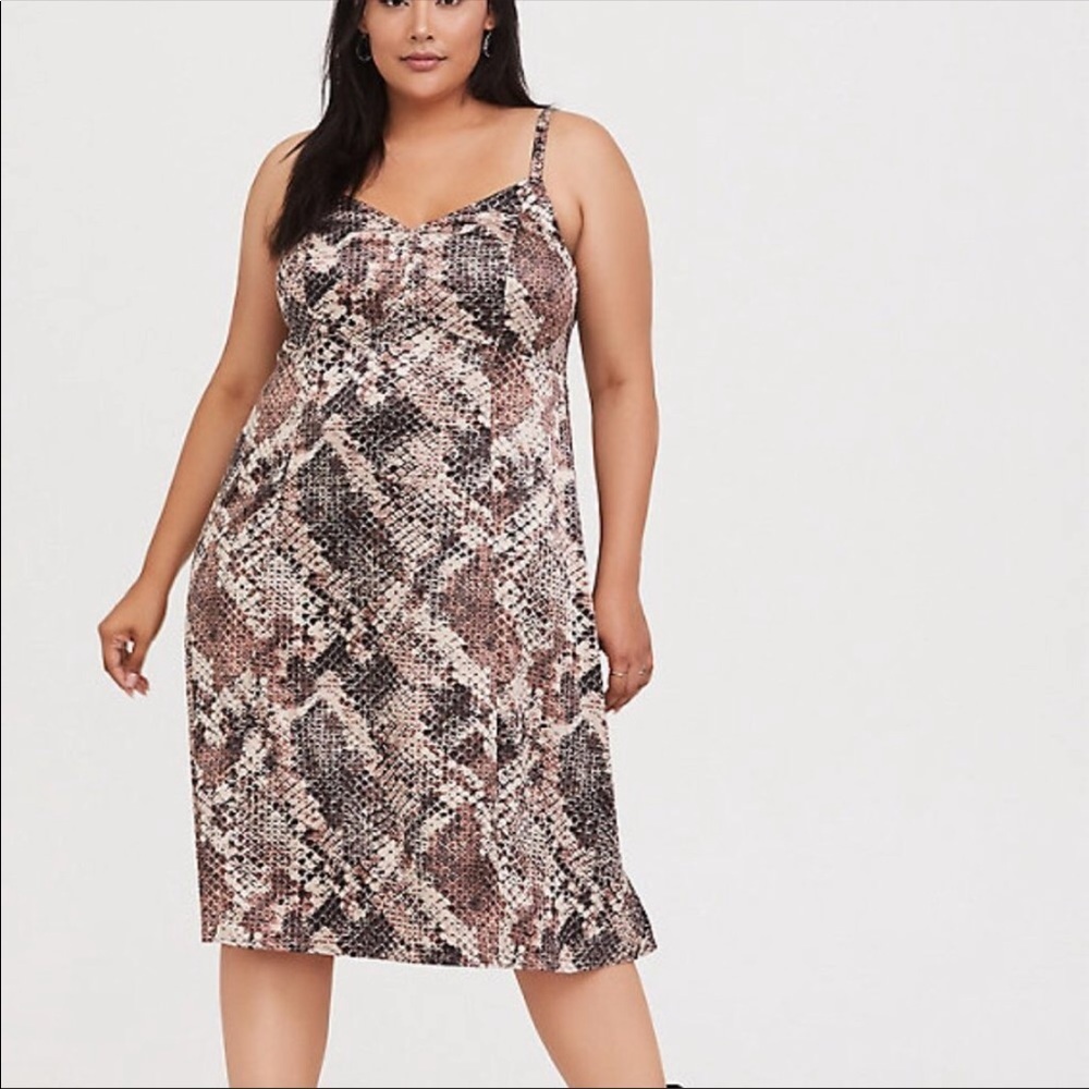 Torrid Snakeskin Print Slip‎ Dress Size 1X